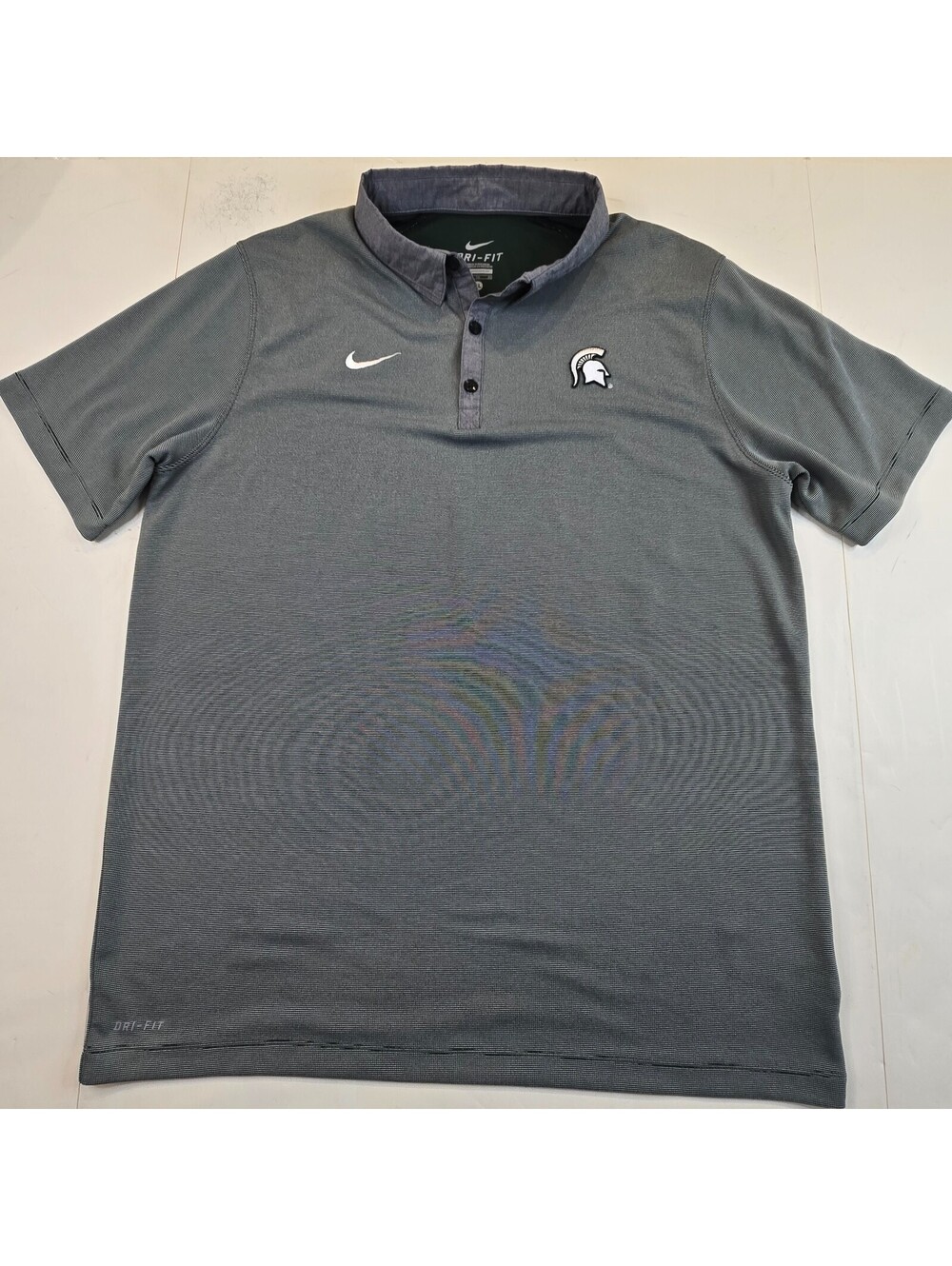 Nike Dri Fit Michigan State Spartans Gray Polo Shirt XL
